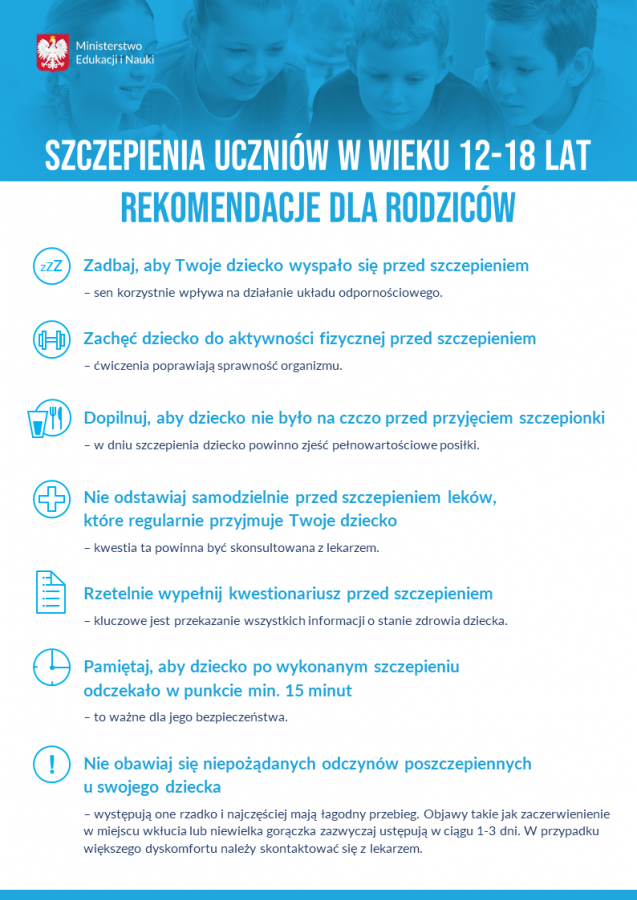 Szczepienia dla dzieci i młodzieży